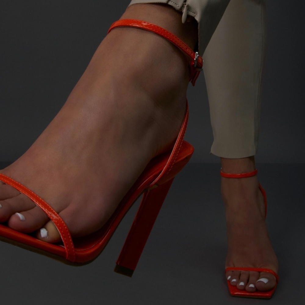 Orange ‘Barely There’ Heels 🍊